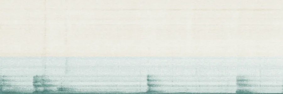 Spectrogram of the shop's room tone: pale and quiet, with a few faint low thumps.